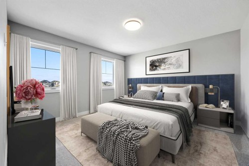 223 Waterford Heights, Chestermere, AB - Indoor Photo Showing Bedroom