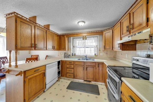 28 Macewan Meadow Link Nw, Calgary, AB - Indoor Photo Showing Kitchen With Double Sink