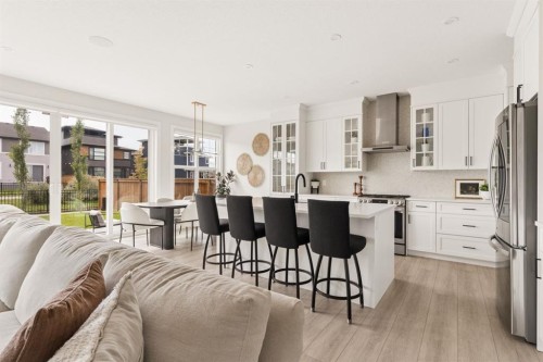 1129 Cranbrook Gardens Se, Calgary, AB - Indoor Photo Showing Kitchen With Stainless Steel Kitchen With Upgraded Kitchen