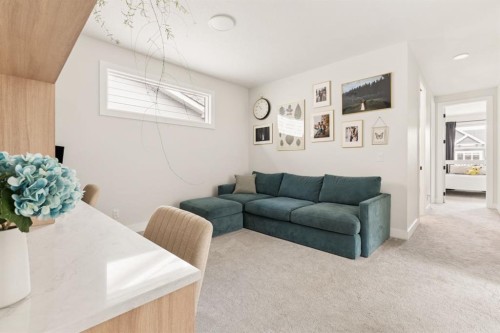 1129 Cranbrook Gardens Se, Calgary, AB - Indoor Photo Showing Living Room