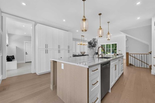 88 Woodlark Drive Sw, Calgary, AB - Indoor Photo Showing Kitchen With Upgraded Kitchen