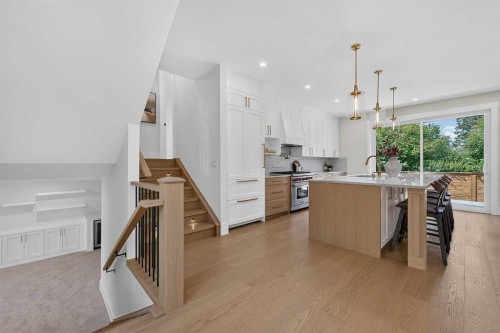 88 Woodlark Drive Sw, Calgary, AB - Indoor Photo Showing Kitchen With Upgraded Kitchen