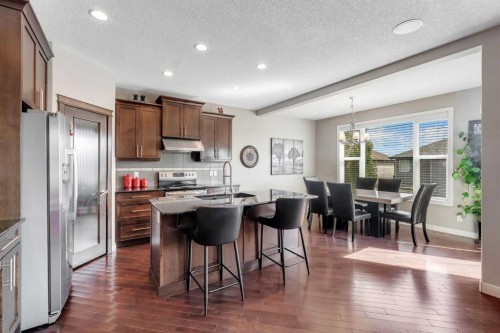 130 Brightonwoods Grove Se, Calgary, AB - Indoor Photo Showing Kitchen With Double Sink
