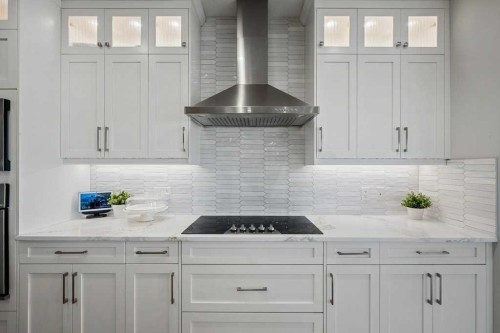 244 Sandpiper Boulevard, Chestermere, AB - Indoor Photo Showing Kitchen With Upgraded Kitchen