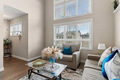 130 Silverado Plains Park Sw, Calgary, AB - Indoor Photo Showing Living Room