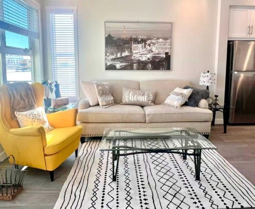 148 Carrington Boulevard Nw, Calgary, AB - Indoor Photo Showing Living Room