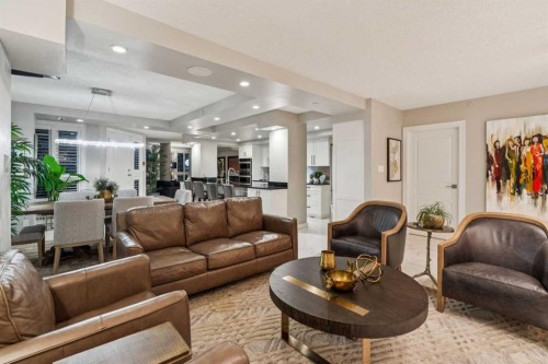 8203-400 Eau Claire Avenue Sw, Calgary, AB - Indoor Photo Showing Living Room