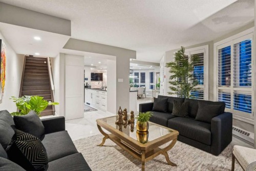 8203-400 Eau Claire Avenue Sw, Calgary, AB - Indoor Photo Showing Living Room