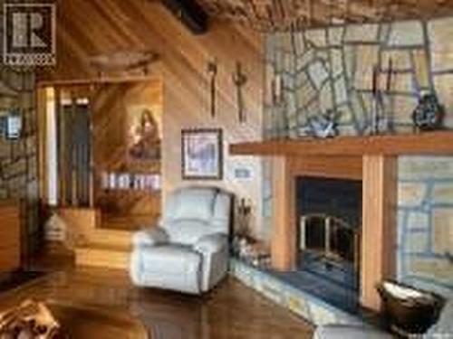 Arrowhead Island, Lac La Ronge, SK - Indoor With Fireplace