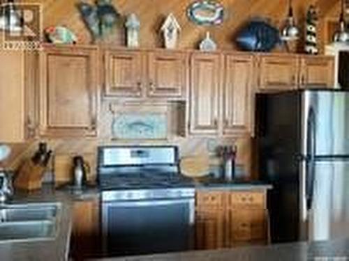 Arrowhead Island, Lac La Ronge, SK - Indoor Photo Showing Kitchen With Double Sink