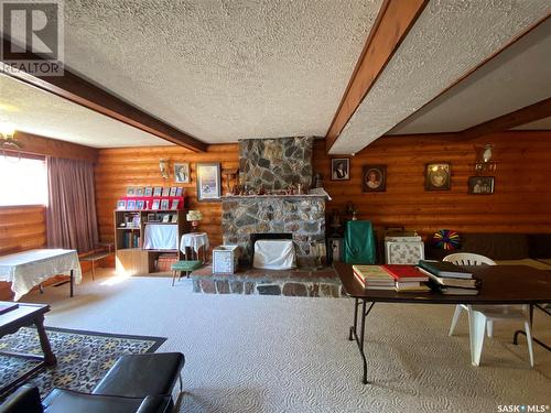 2 Churchill Place, Kindersley, SK - Indoor Photo Showing Living Room With Fireplace